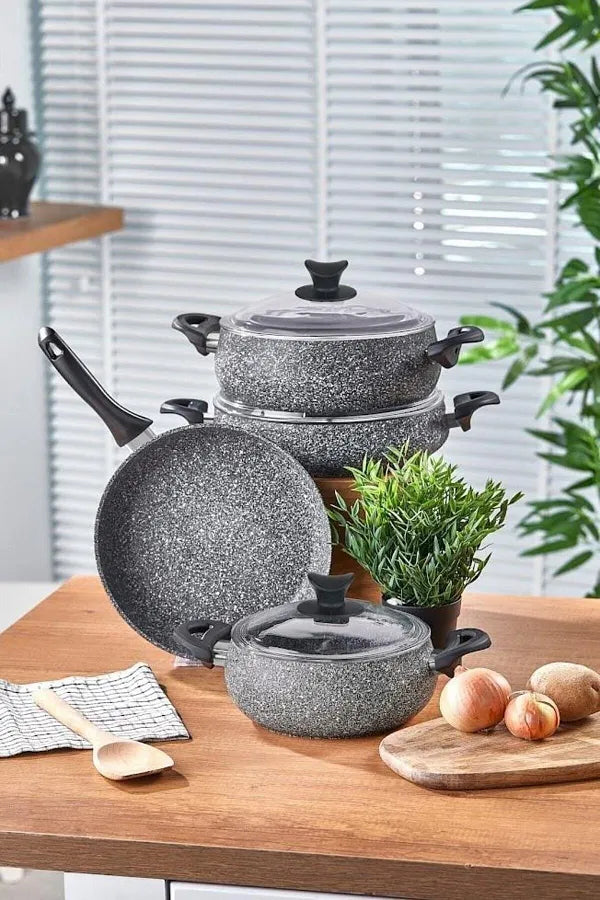 Taç Mastercook Tombik 7 Piece Set Gray
